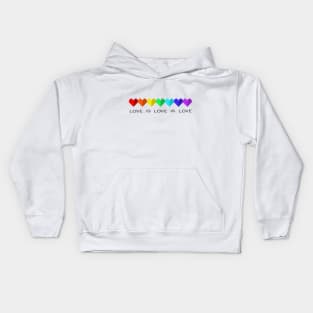 Rainbow Heart Kids Hoodie